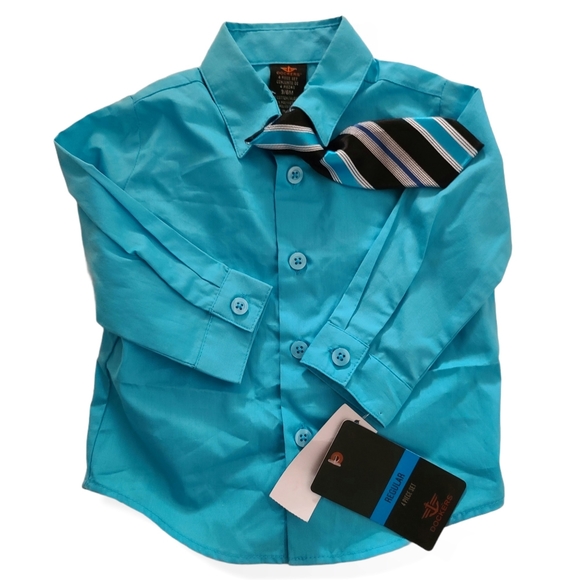 Dockers Long Sleeve button down Dress Shirt Size 3-6 Months - Picture 3 of 7